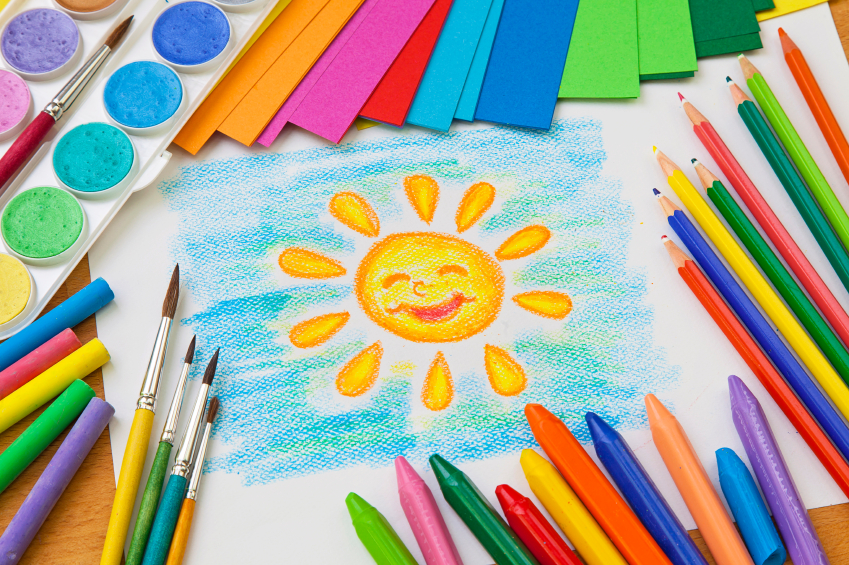 Drawing of a Happy Sun